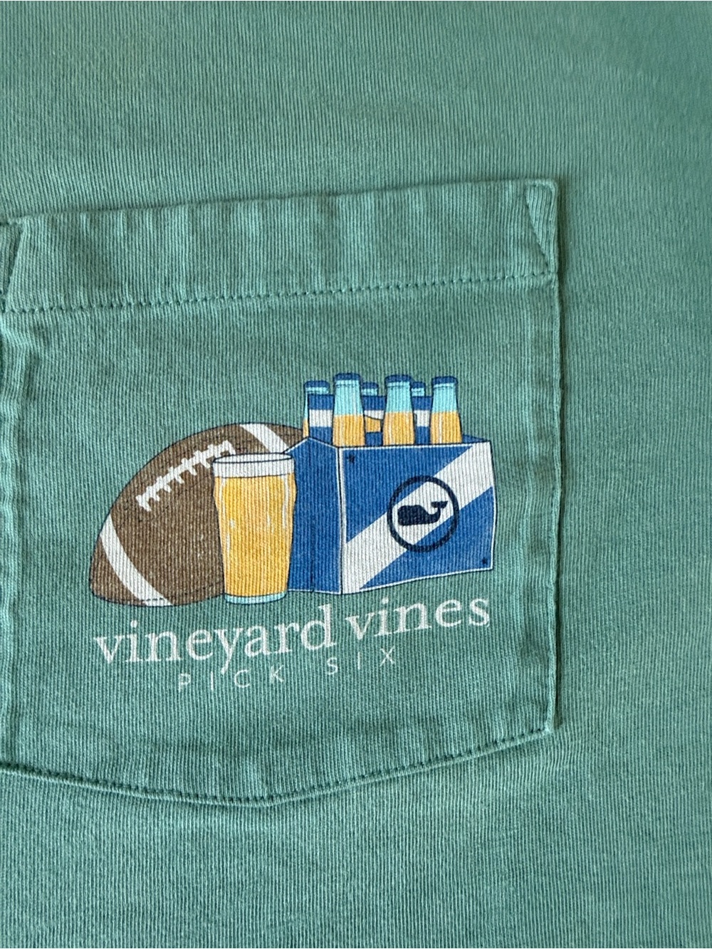Vineyard Vines Short-Sleeve Pocket Tee in Seafoam - Picture 4 of 7